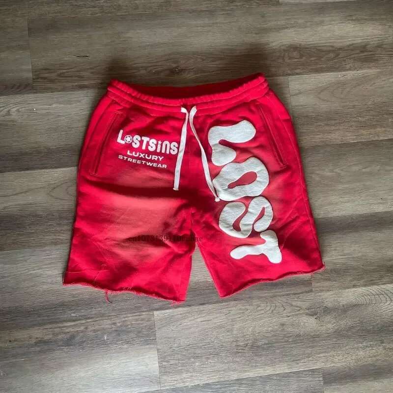 Foam Embroidered Loose Casual Tide Shorts Men Women Spring Summer Ins Net Red Design Sense Y2k Letters Five Part Pants