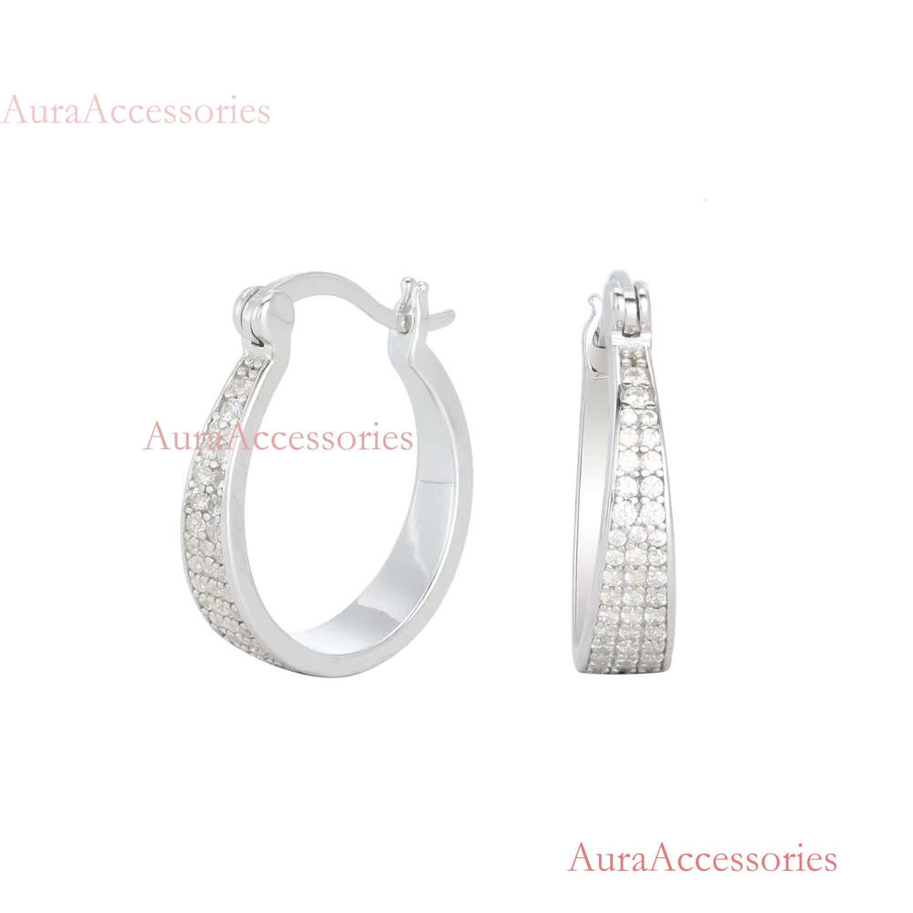 Cross-border Explosions European and American Style S Sterg Sier Zircon Earrings Fashion Elegant Simple Casual