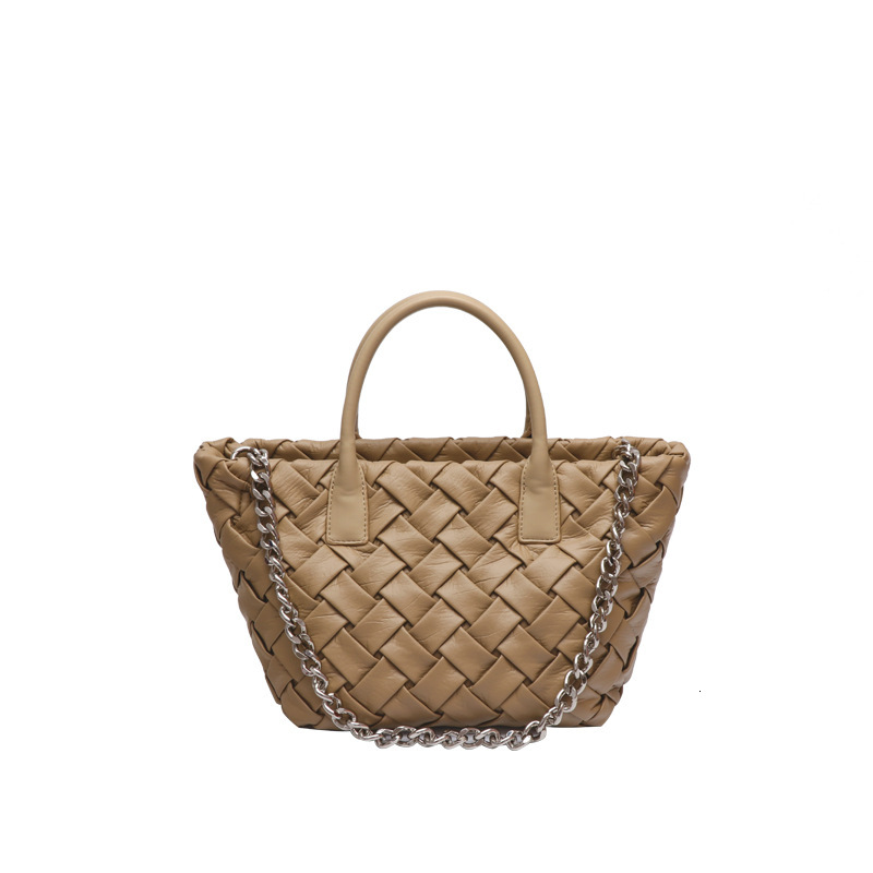 Basket Woven Bag Women's Retro Fashion PU Leather Handbag Designer Crossbody Bag