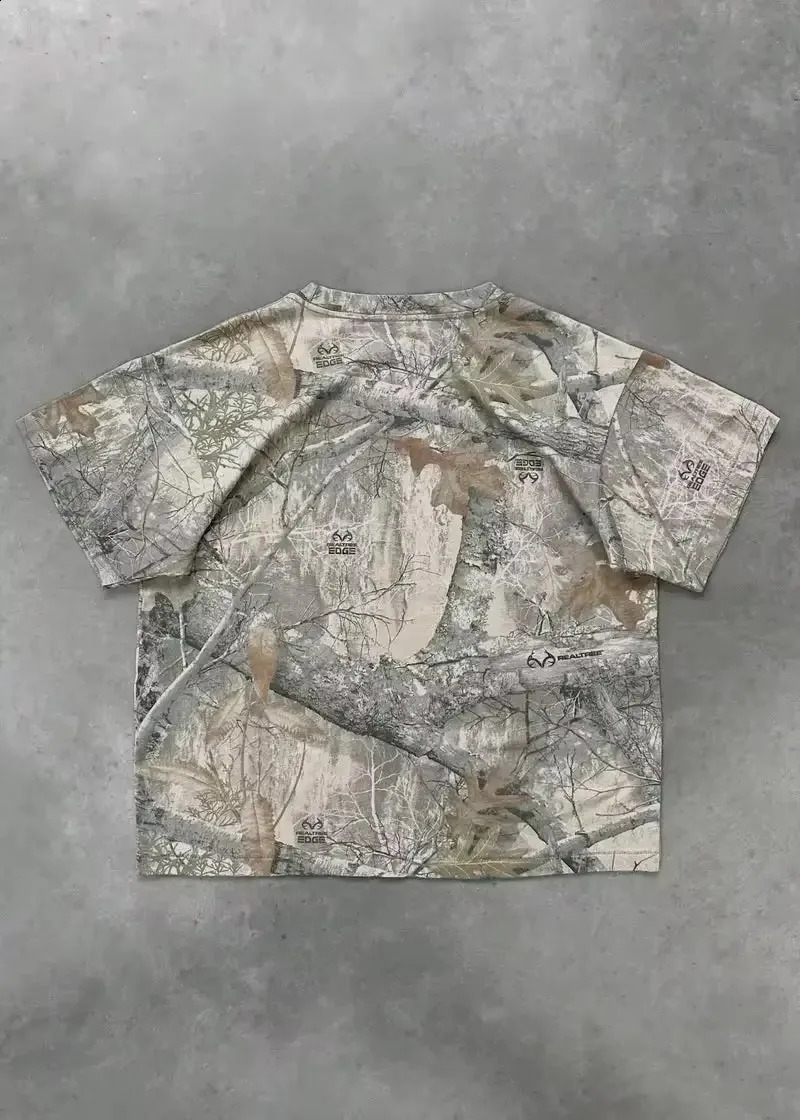 2025 hip-hop Y2K style camouflage printing T-shirt same style for men and women suitable for summer casual street wear 250411