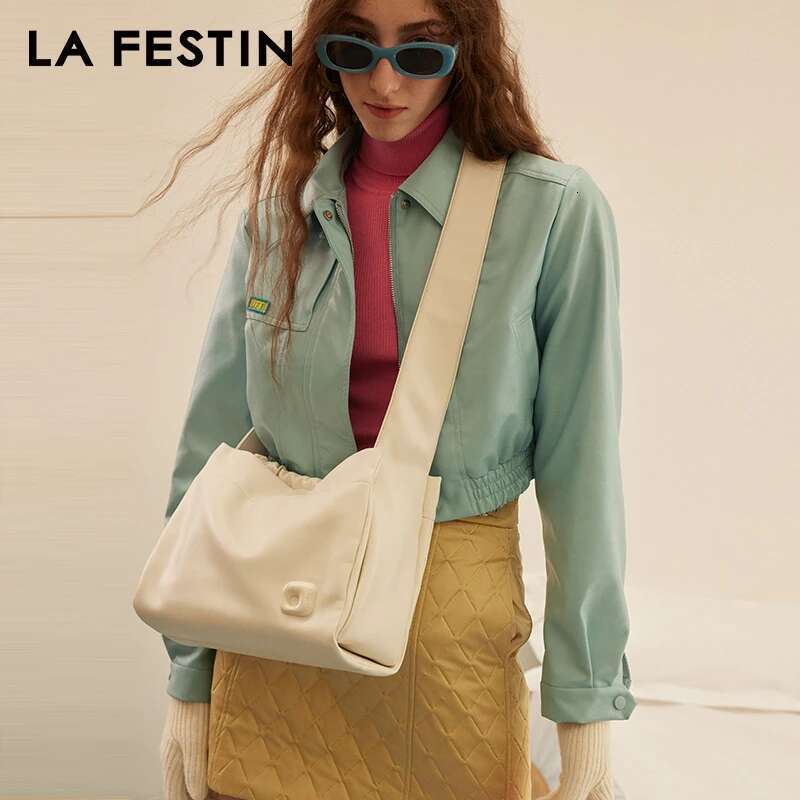 LA FESTIN Original 2024 New Large-Capacity Tote Shoulder Messenger Women's University School Big Crossbody Bag