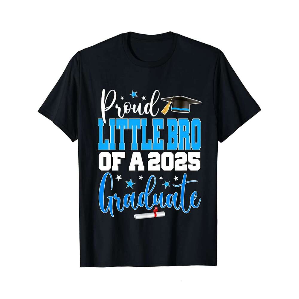Designer T shirt Senior 2025 Proud Lil Sister Of Graduate - 220g T shits
