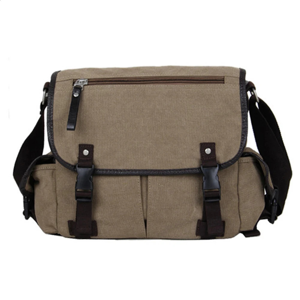 Retro laptop shoulder bag with multiple pockets waterproof 14 inch laptop bag school work adjustable shoulder strap 250411