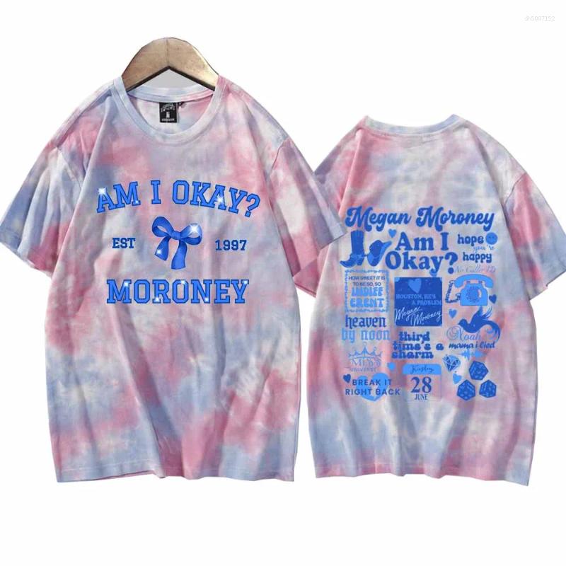 Men's T Shirts Megan Moroney Am I Okay Tour 2025 Tie Dye Unisex Round Neck Short Sleeve Tee