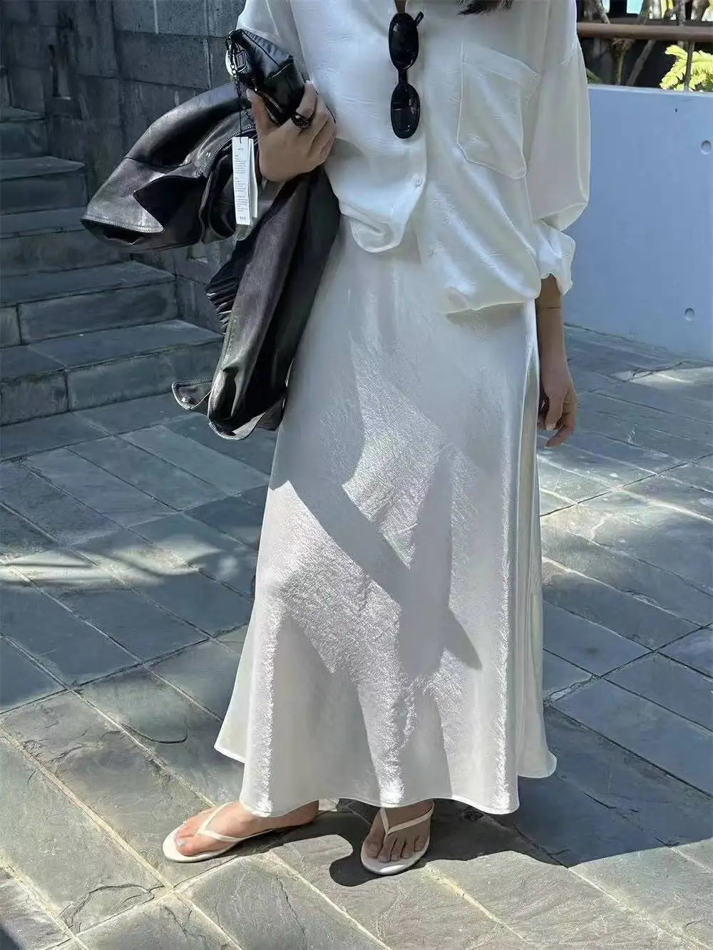 Fashion Mid-length Skirts High Waist Pockets A-line Jean Skirt Woman Summer Streetwear Fashion All-match Y2k Fishtail Skirt 250407