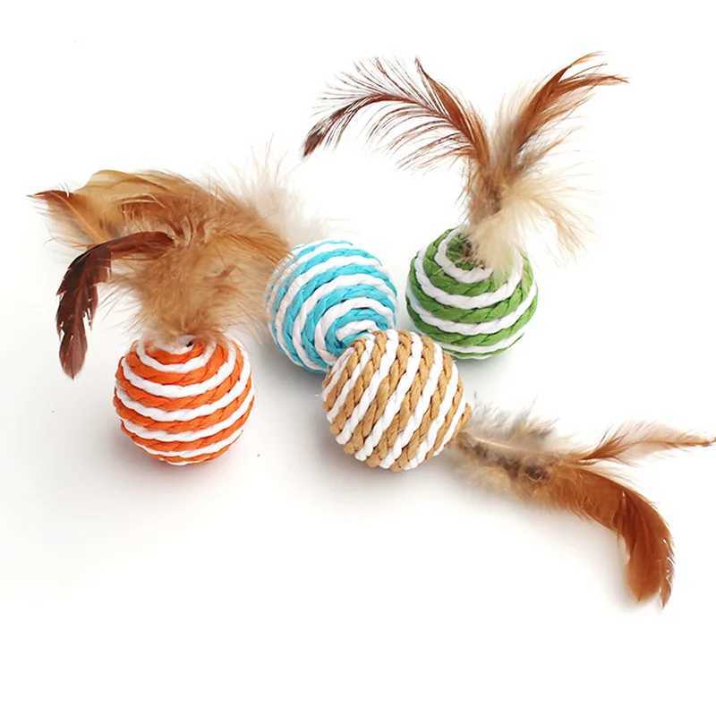 1 cat toy stick feather stick mouse cage toy with bell plastic artificial color cat teasing toy pet supplies random color Y250412