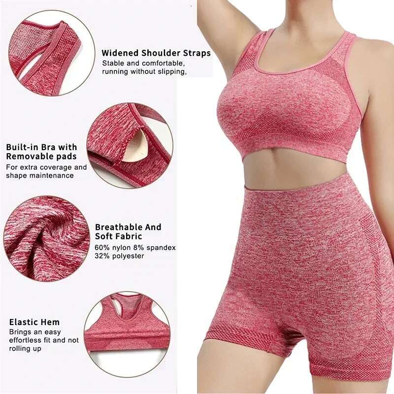 Shorts Sport Bras Brassiere Workout Tops for Women Clothes Fiess Leggings Gym Set Seamless Yoga Sets
