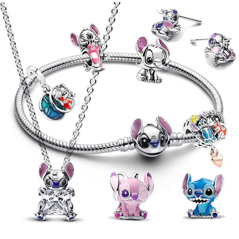 2025 New Charms Miniso Stitch Plata De Ley 925 Silver Jewelry Pendant Beads Original Women Bracelet DIY Jewelry Hot Gift W251112