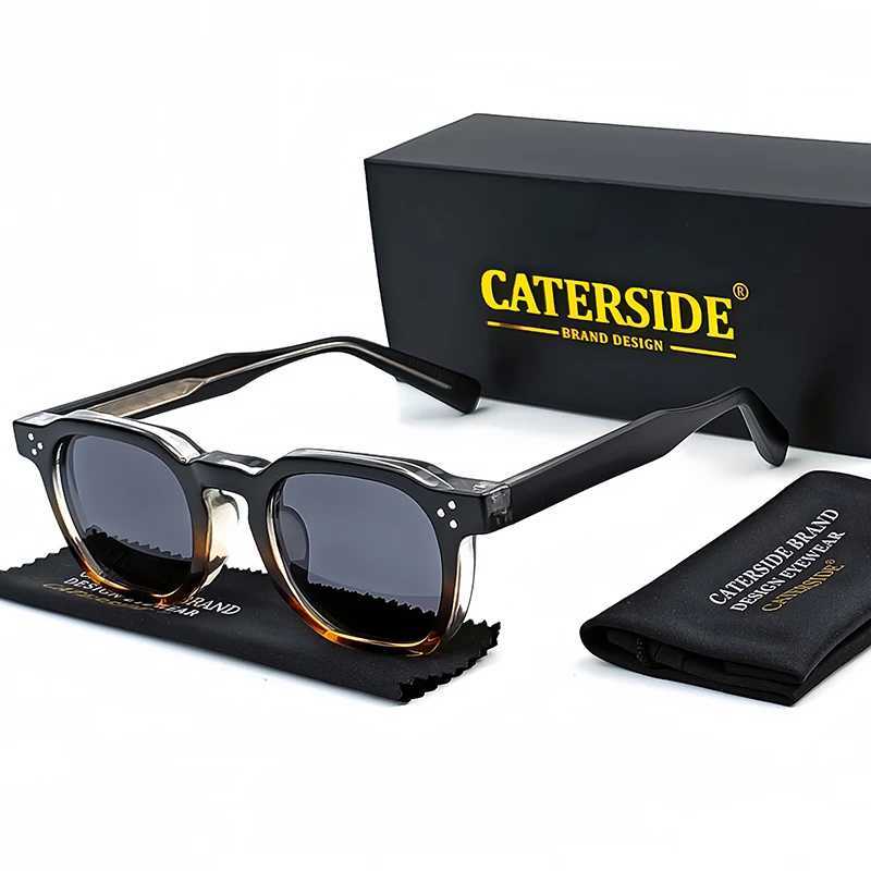 CATERSIDE New Retro Punk Men Sunglasses Square Personalized Design Glasses Womens Fashion Party Glasses Festival Gift 2 Pieces Z250411