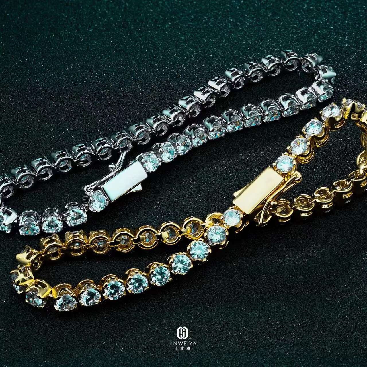 Manufacturer GRA Approval Classic Bracelet 925 Silver 5A Moissanite Tennis Bracelet Gift for Couple