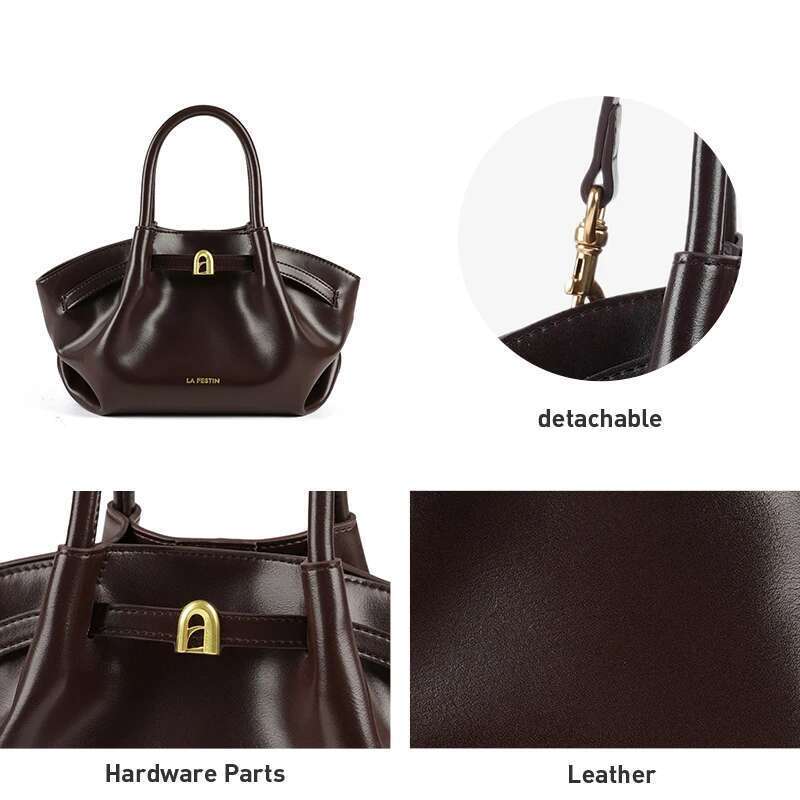 LA FESTIN Leather New Suede Handbag Women's Bags Brand Fashion Shoulder Crossbody Bucket Bag Small Size