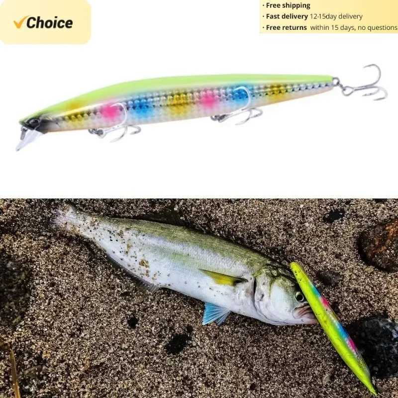TSUYOKI Silent Assassin Sea Fishing Lure Sinking Minnow Shimamo Ultra Long Casting Seabass Inshore Hard Baits 140mm 26g Z250411