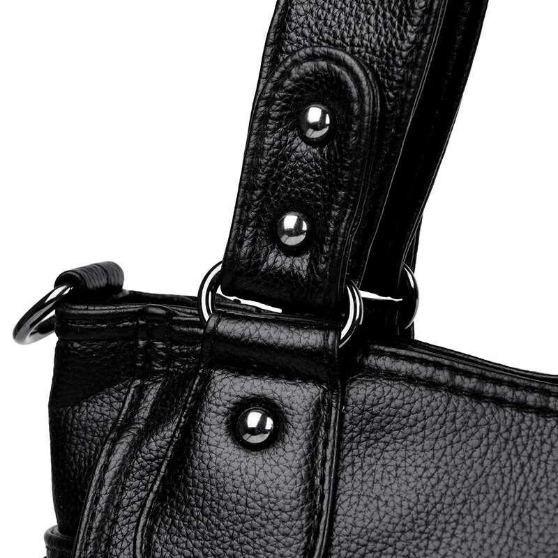 High Quality Soft Leather Shoulder Crossbody For Women 2024 Large Capacity Tote Bag Brand Designer Handbag Sac A Main