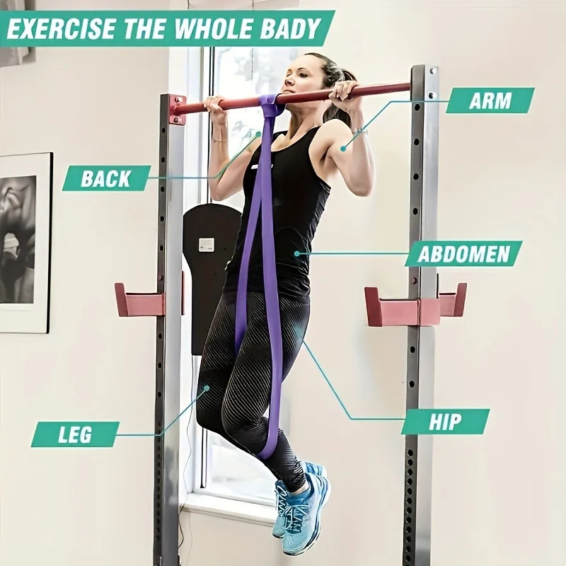 Resistance Bands Set Pull Straps Assistive PullUp Exercise Leg for Gym Fitness Home Workout Equipme 251112
