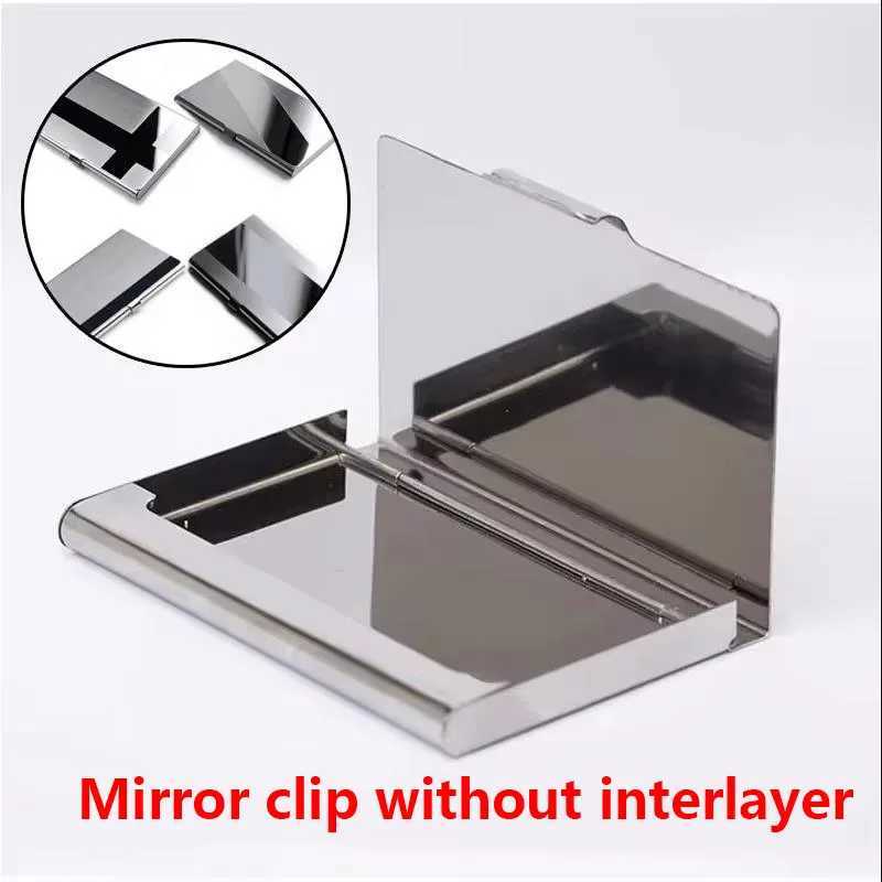 1pc card holder mens RFID blocking aluminum metal ultra-thin wallet anti scan card holder thin shell small mens wallet Z250411