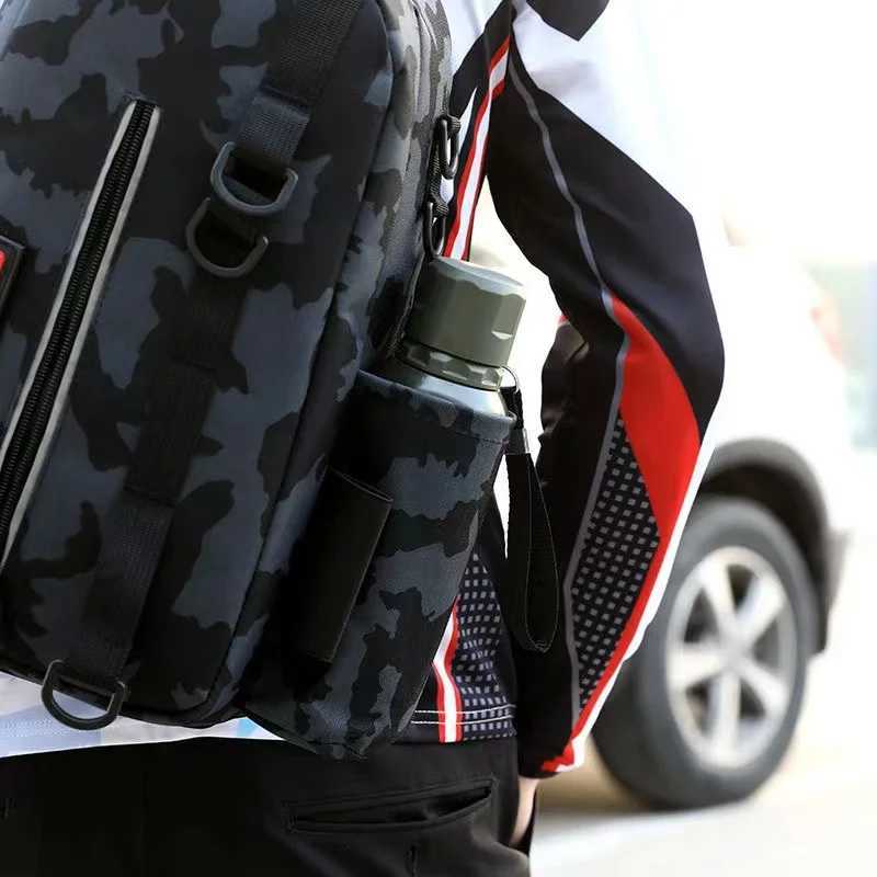 Lure Bag Multi-functional One-shoulder Backpack Waterproof Fishing Rod Fishing Bag Outdoor Fishing Equipment Storage Bag Z250411