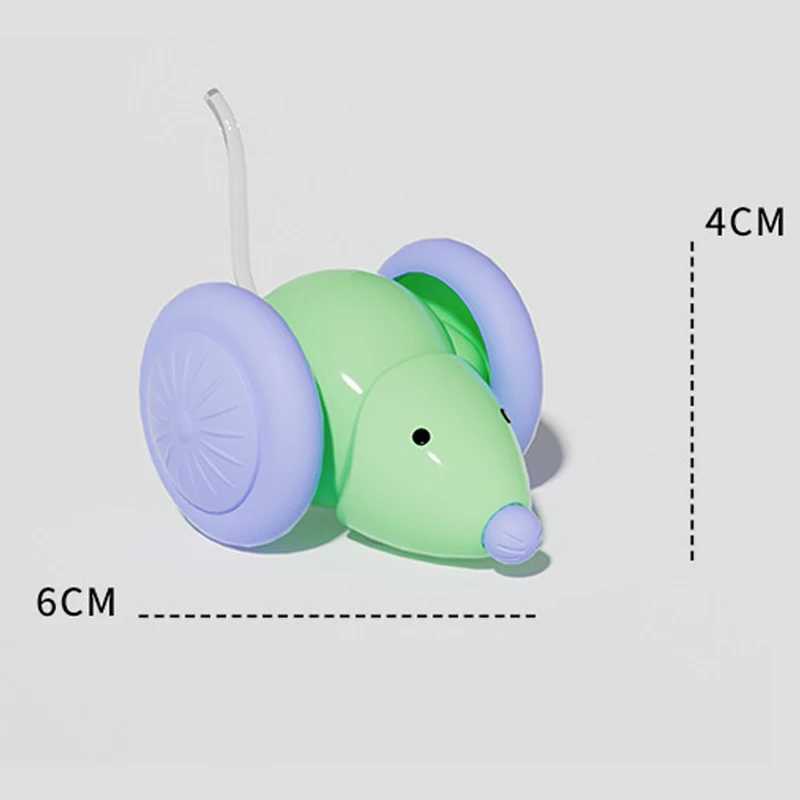 Electric Mouse Car Pet Toys Interactive Cat Toys Charging Automatic Teaser and Intelligent Obstacle Avoidance Pet Products Y250412