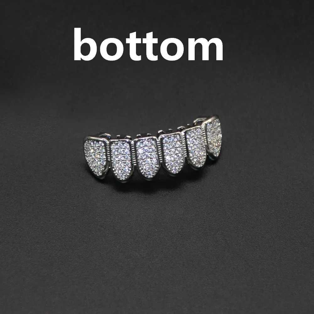 Teeth Grilz Set for Neutral Top Bottom Oral Silver Teeth Grill Teeth Cover Removable Teeth Fashion Body Jewelry W250412