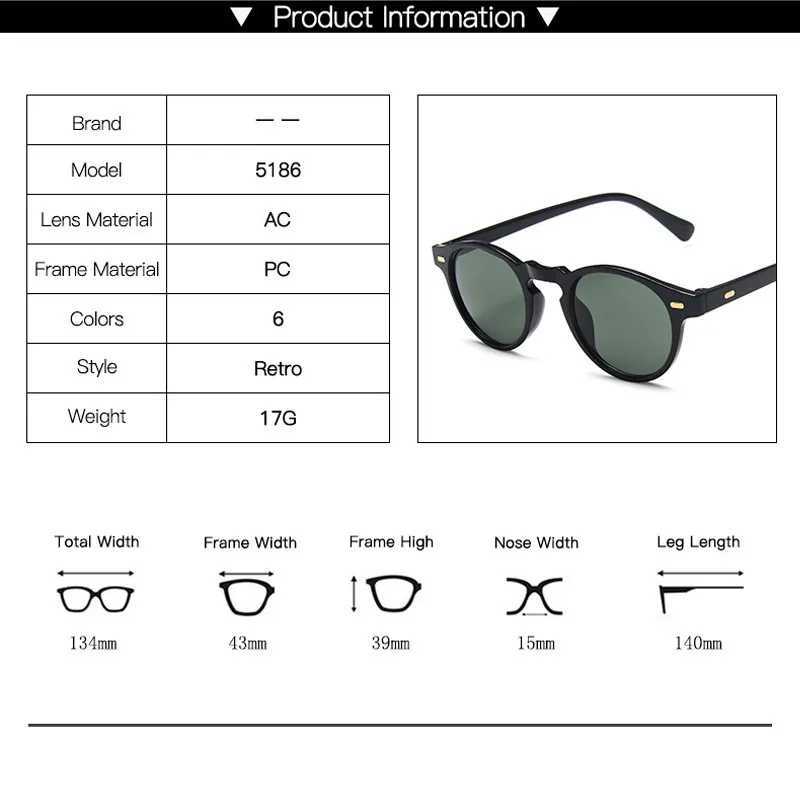 2024 Round Cat Eye Sunglasses Men Brand Designer Vintage Driving Sun Glasses Fashion Retro Male Shades Women Oculos De Sol Z250411