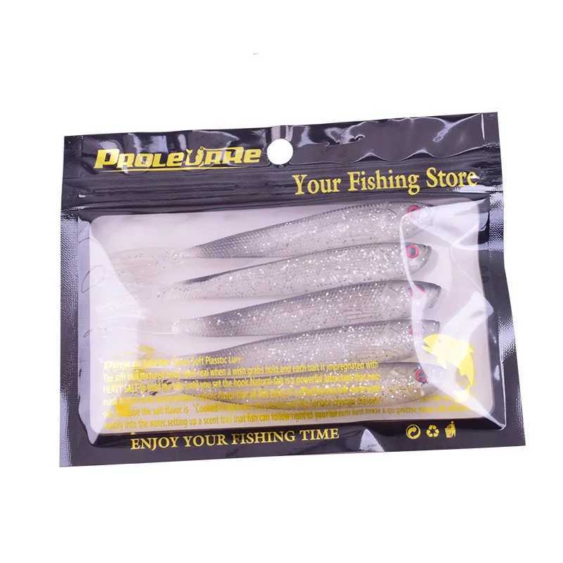 5PCS Forktail Fish Soft Bait 7.5cm/10cm Silicone Worm Wobblers Fishing Lures Isca Artificial Swimbaits Bass Carp Flying Tackle Z250411