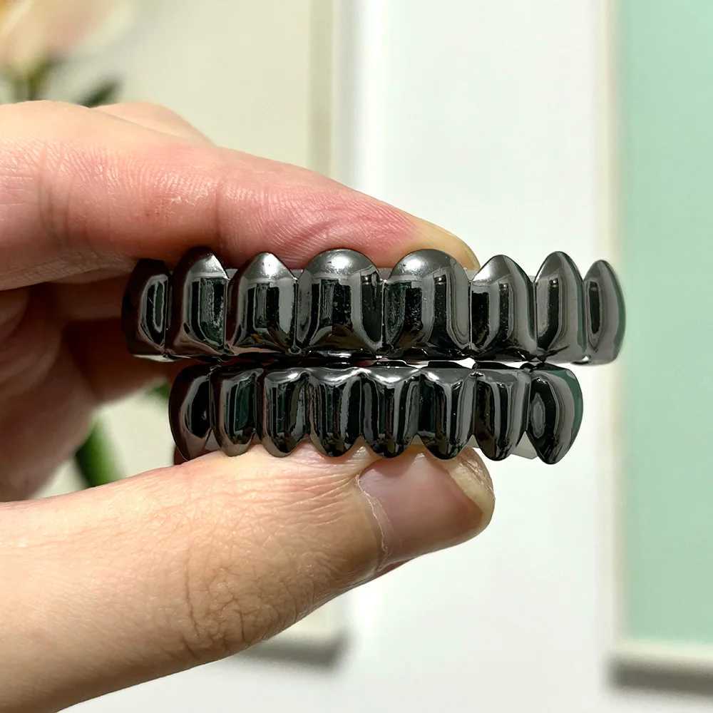 Rachelz hot selling 8/8 glossy teeth Grilz bracket hip-hop gold tooth cap decoration womens jewelry W250412