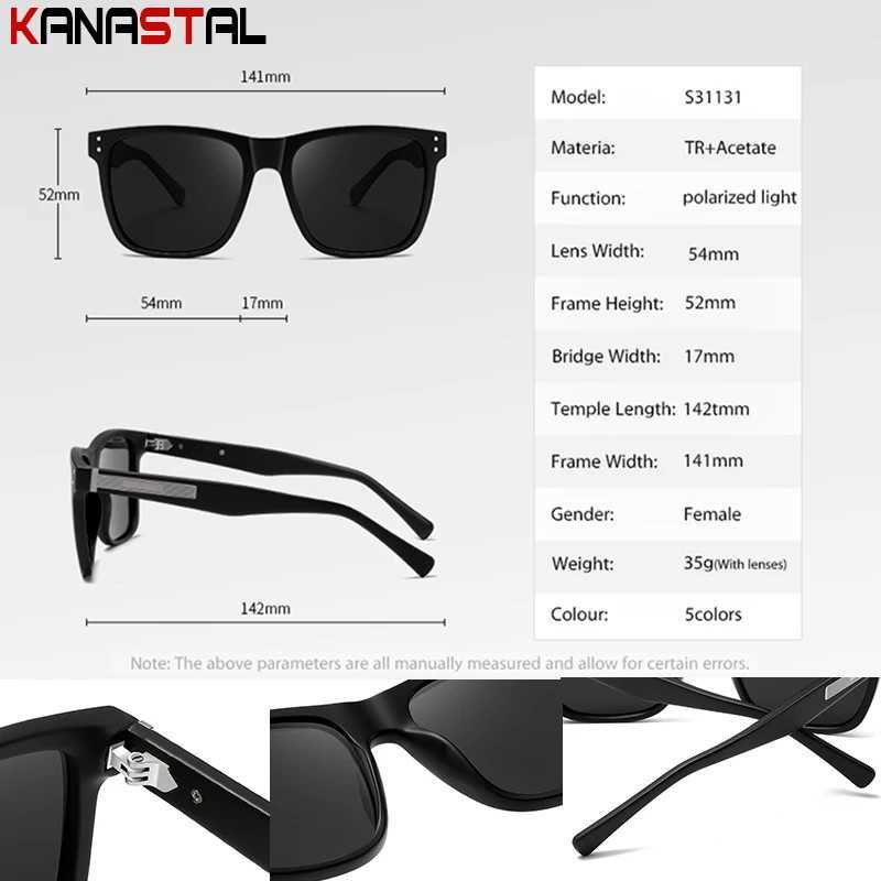 Women Sunglasses UV400 Polarized Sun Glasses Men Acetate Big Eyeglasses Frame Camping Outdoor Goggles Anti Glare Shade EyewearC250411