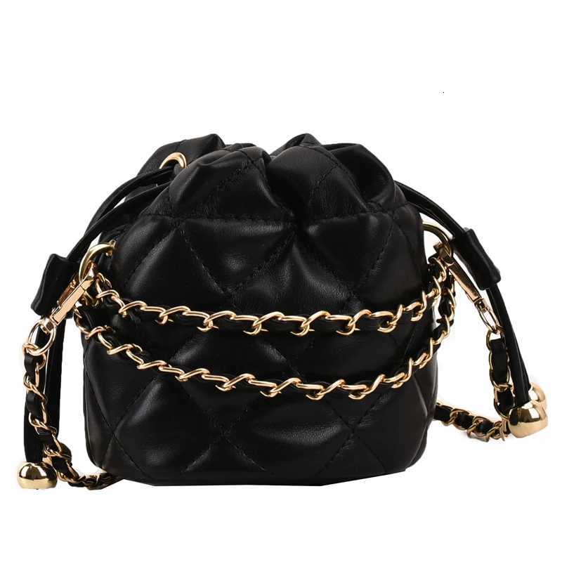 Chic Mini Bucket Bag for Women Summer 2024 New Solid Chain Crossbody Bags Exquisite Versatile Girls One Shoulder Card Pack PurseW251112