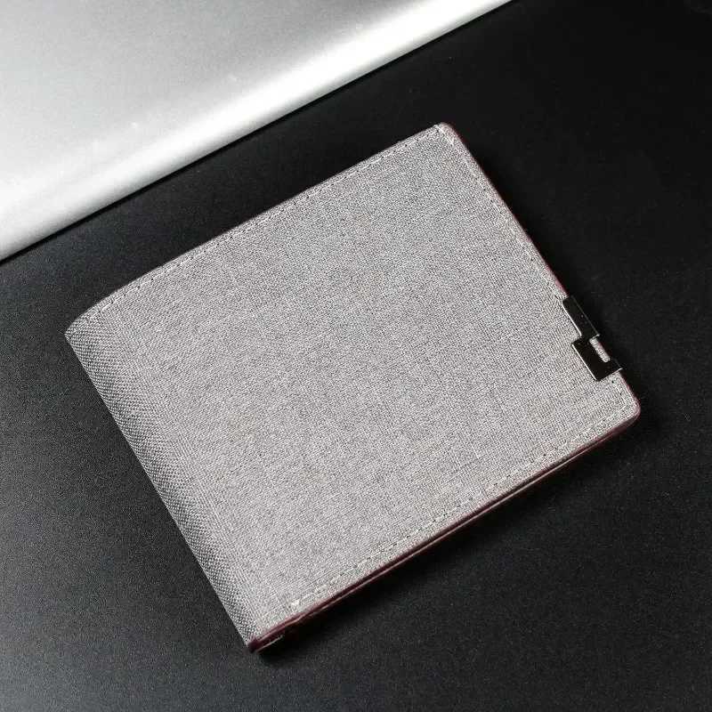 New minimalist and portable denim wallet fashion version suitable for men with large capacity and foldable multi card slots Z250411