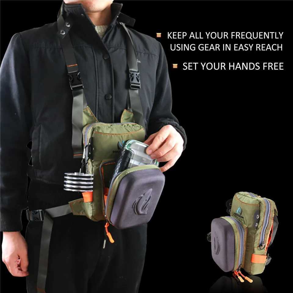 Maximumcatch Fly Fishing Tackle Bag Chest Bag Waist Pack with Molded Fly Bench Chest pack Fishing Pack Z250411