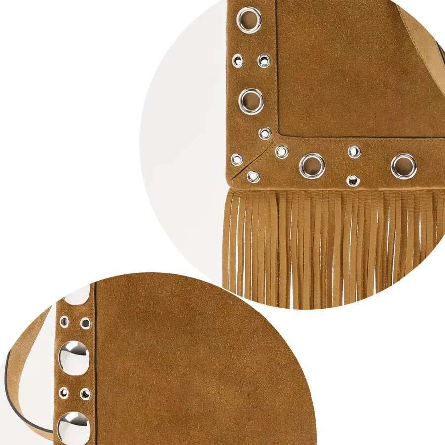Niche Design Bohemian Style Fashionable Horizontal Square Shoulder Willow Nail Casual Women's Bag