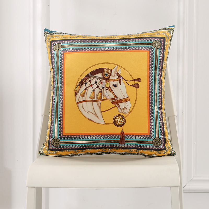 Light Luxury Printed Dutch Velvet Pillowcase Living Room Sofa Simple Modern Cushion Cover Bay Window Bedside home decor