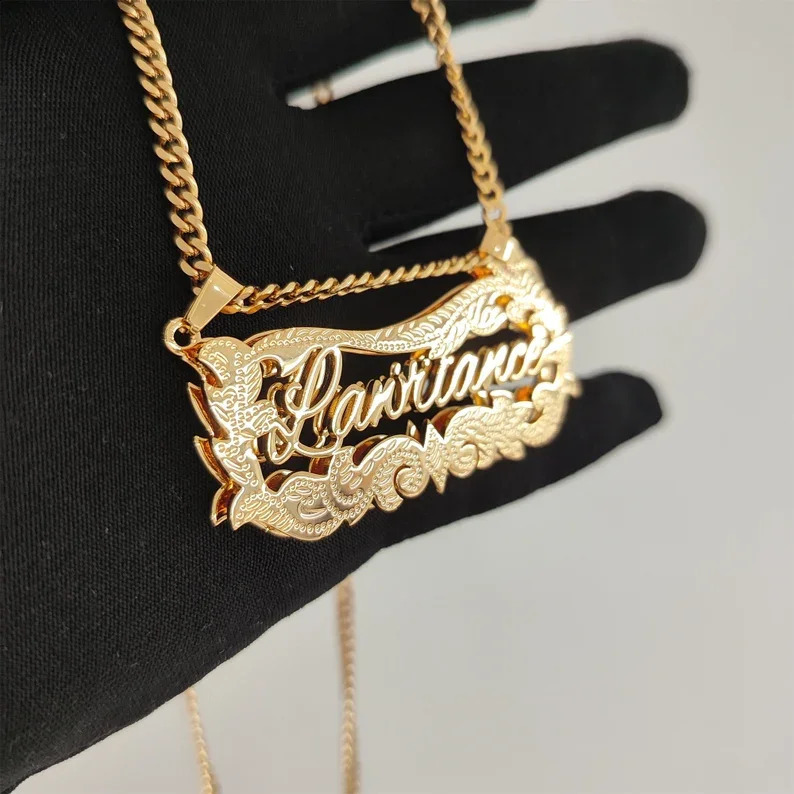 Zciti personalized y customized name doublelayer necklace stainless steel jewelry used as Christmas gifts for special groups 250410