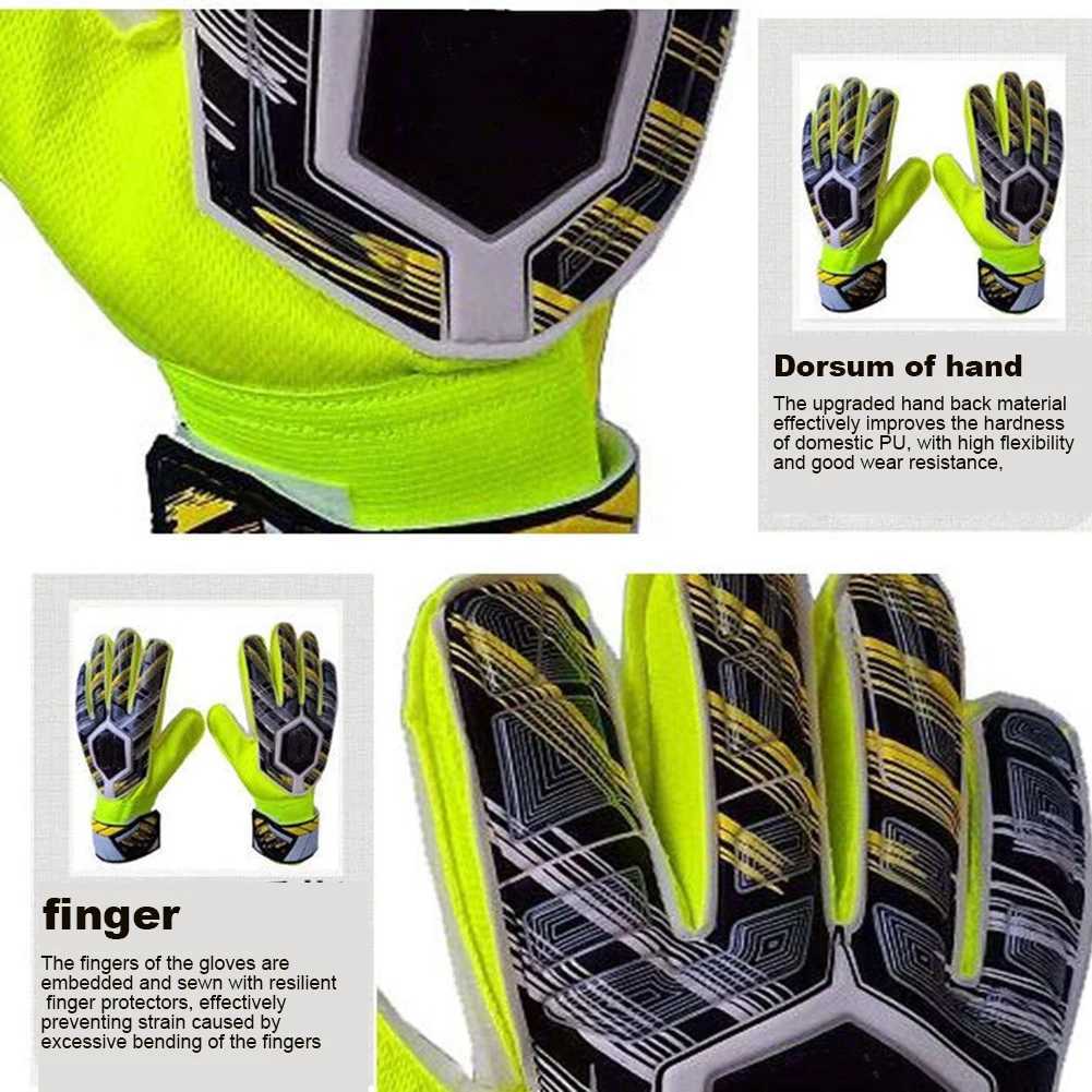 Professional goalkeeper gloves mens adult womens childrens football soccer goalkeeper gloves anti slip thick latex gloves finger protection glovesXJ25