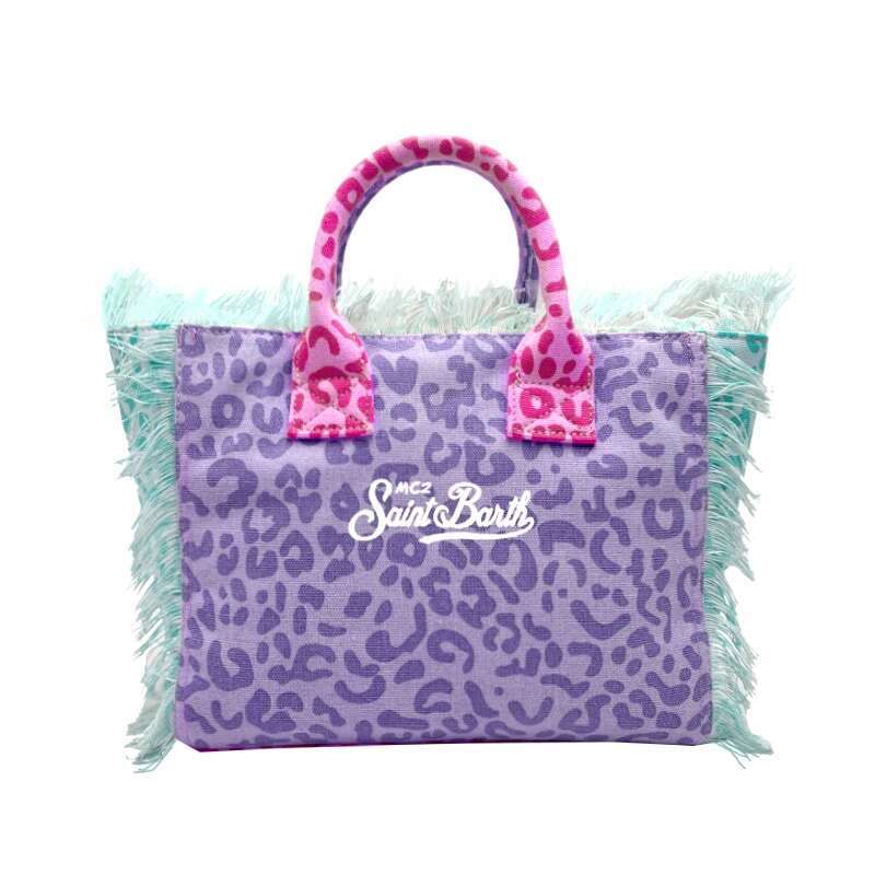SAINT BARTH 2025 Spring/Summer New Women's Beach Large Capacity Leisure Travel Canvas Handmade Tassel Handbag Tote Bag