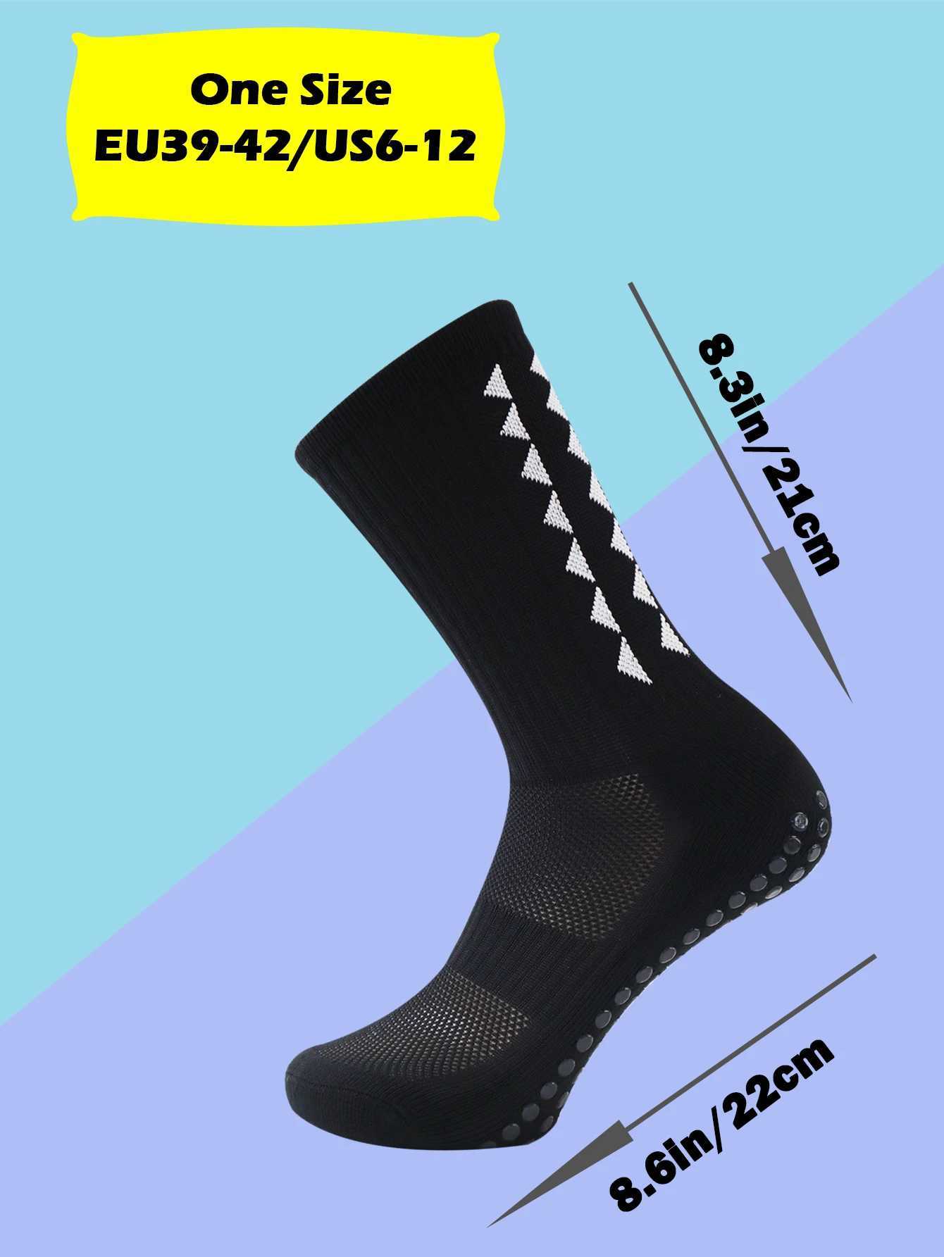 4 Pairs Mens Grip Soccer Socks Non-Slip Athletic Socks for Basketball Football Sports K251111