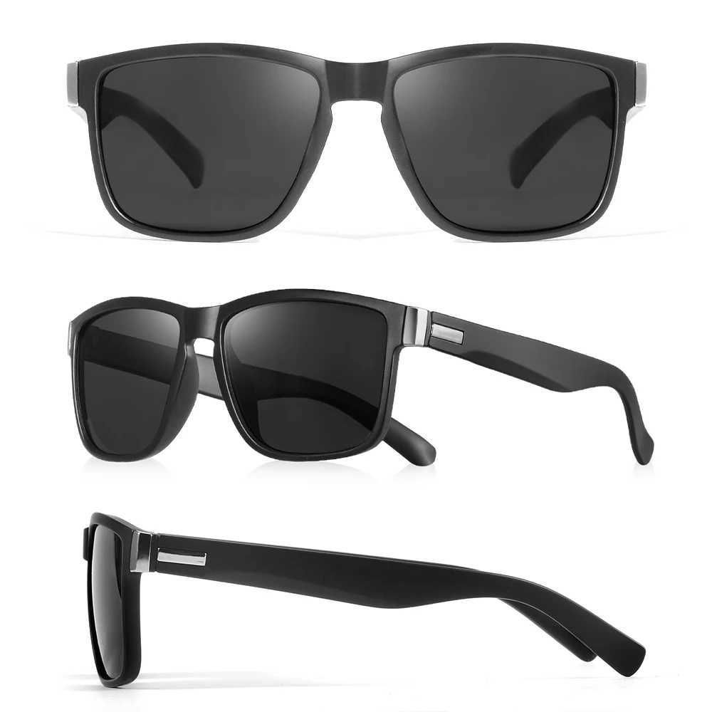 AIMISUV 3 Pieces Fashion Square Unisex Vintage Sunglasses for Men Women Driving Fishing Anti Glare Sun Glasses Male UV400 Z250411
