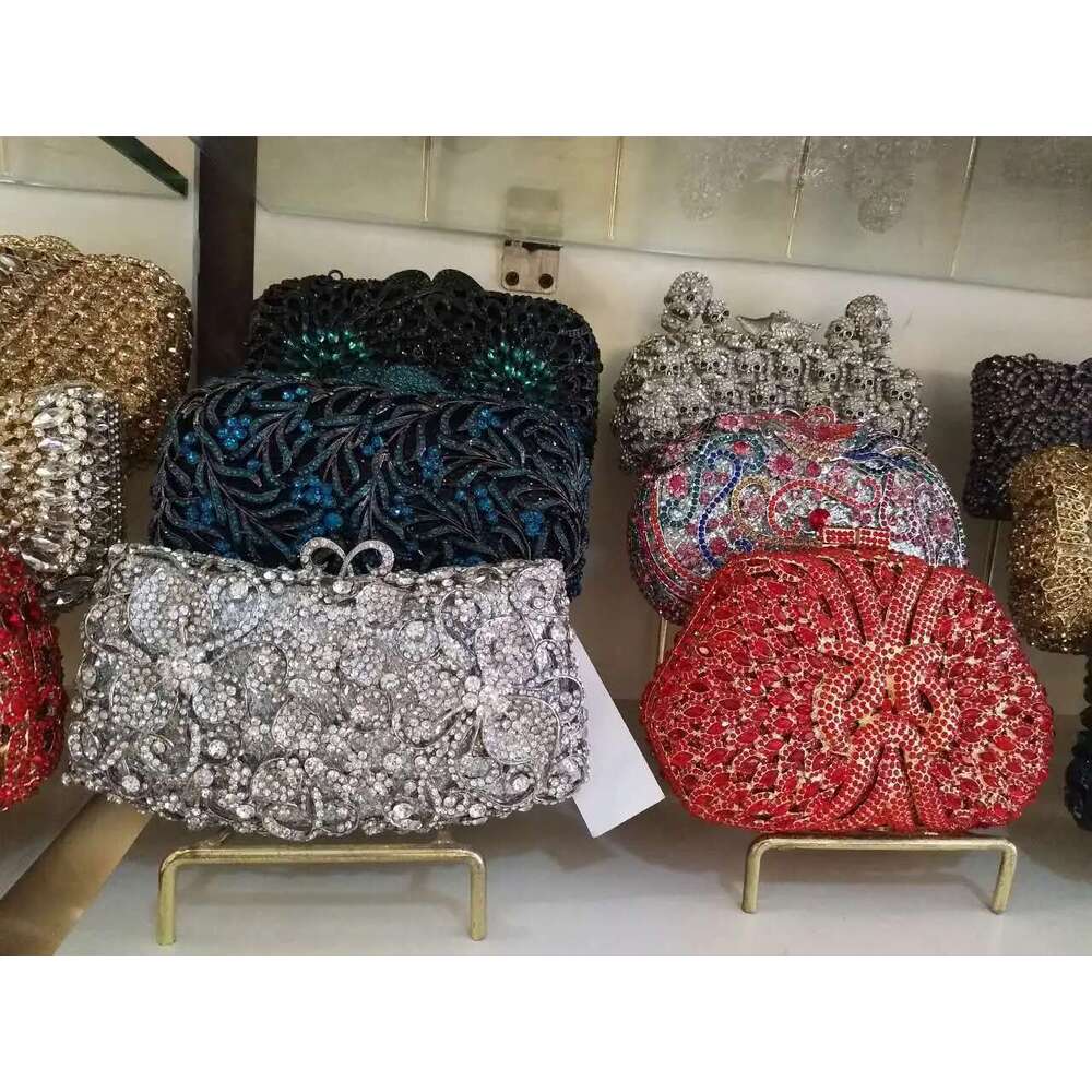 XUYUAN Wer Clutch Purse For Women Wedding Party Rhie Sequin Bags Golden High Quality Elegant Evening Bag