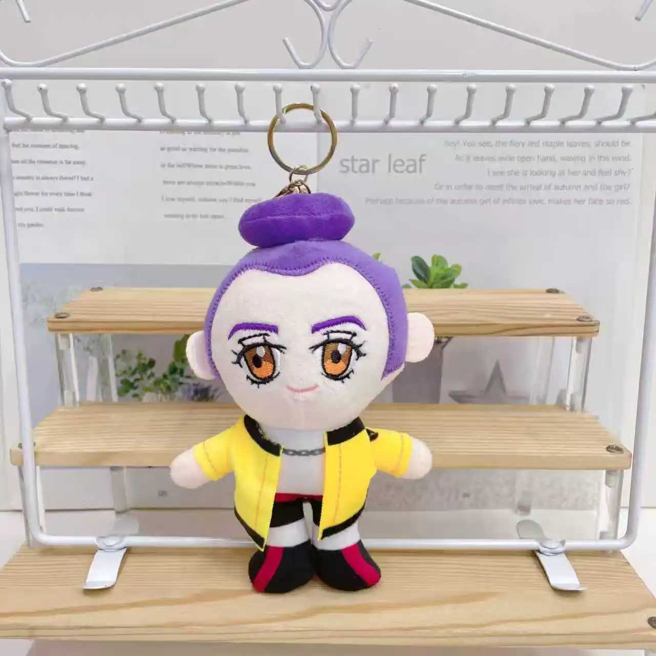 Anime Kpop Demons Hunters Plush Keychain Rumi Mira Zoey Figure Pendant Car Keychain Cute Purple Tiger Doll K Pop For Fans Gift Z251111