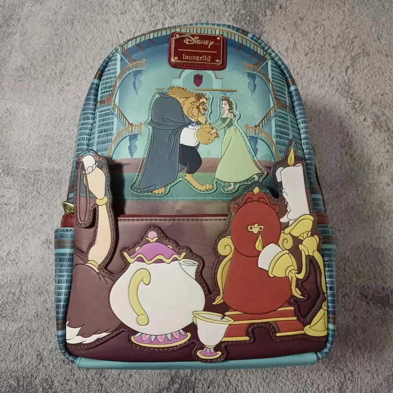 Disney Loungefly Disney Beauty and Beast Library Backpack Womens Wallet Girls Backpack Casual Backpack Shoulder Bag Childrens Gift X250412