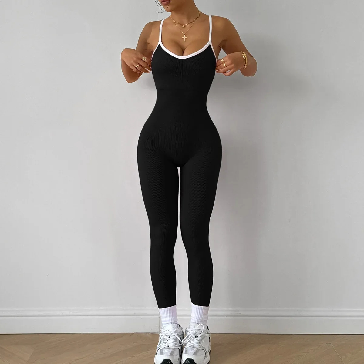 Cloud Rise Girls Pink Sports Jumpsuit Running One Piece Bodysuit Workout Rompers Women Overalls Sportswear Gym Fitness Yoga Suit 260626 - view 6