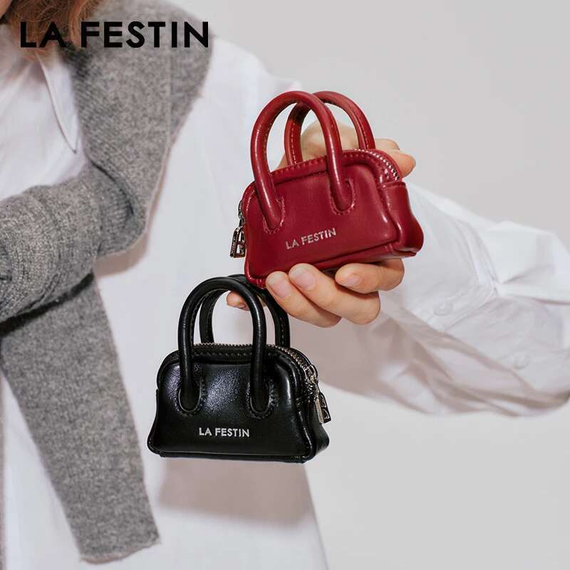 LA FESTIN Original Mini Earphone 2024 New Accessories Small Leather Women's Pendant Bag