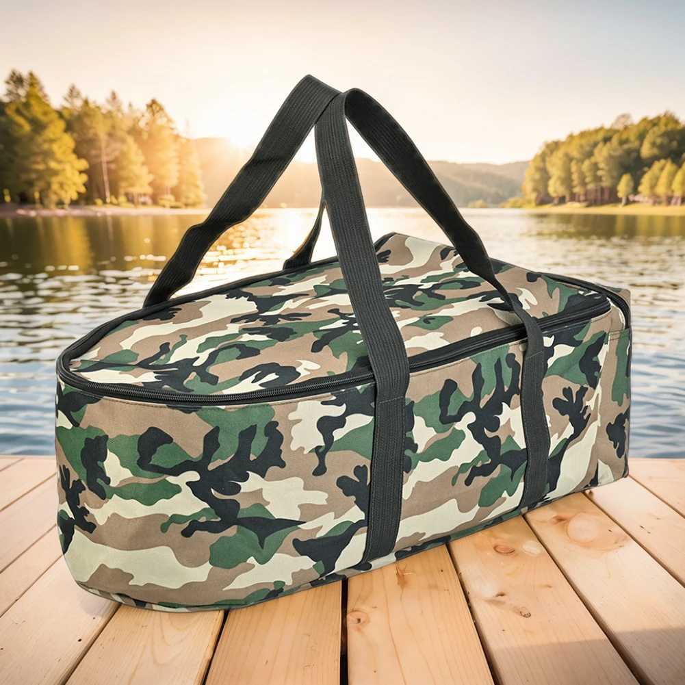 Fishing Boat Storage Bag Water Repellent Fishing Tackle Bag Double Zipper Portable Carry Bag with Handle Fishing Equipment Z250411