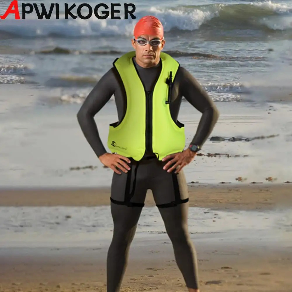 Inflatable Snorkeling Vest Breathable Swimming Life Vest Water Sports Safety Vest for Snorkeling Swimming Kayaking Boating 250411