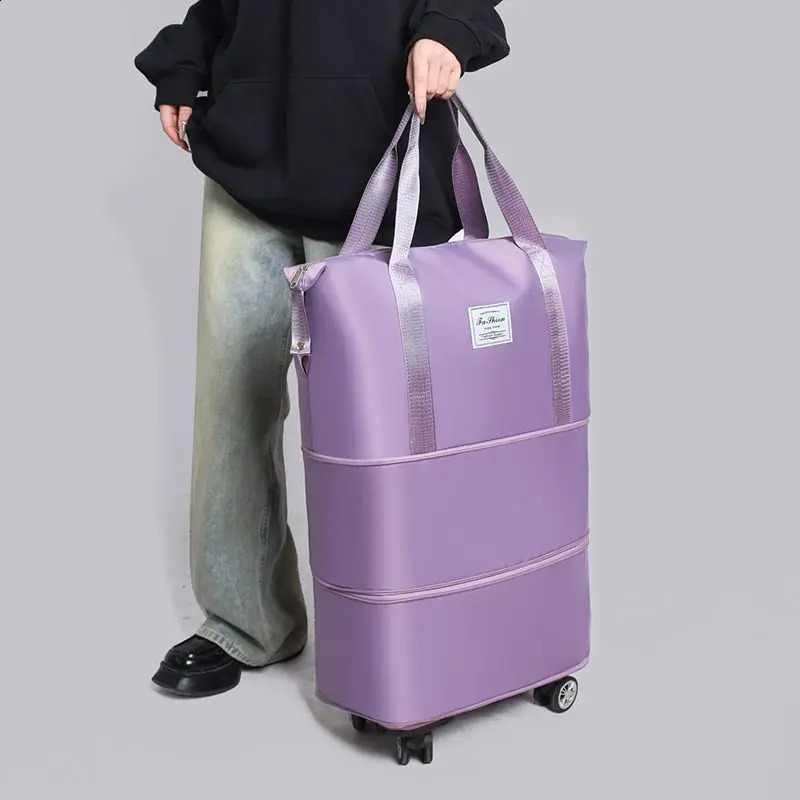 Oxford cloth large capacity travel bag Dry wet separation storage business travel luggage bag Detachable universal wheel250403