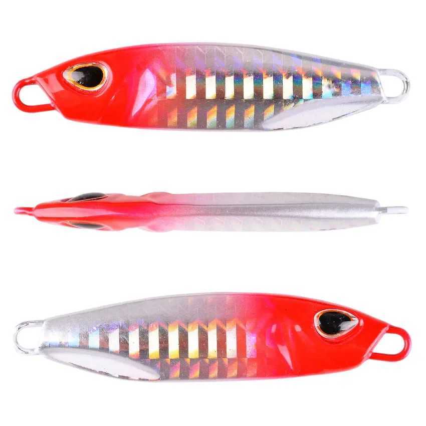 10PCS/lot Metal Cast Jigs Lure Spoon 10G - 30G 40G 50G Shore Casting Jigging Fish Sea Bass Fishing Lure Artificial Bait Tackle Z250411