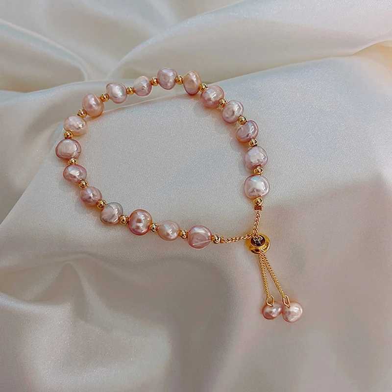 New Baroque Natural Pearl Bracelet For Woman Bracelet Fashion Lady Temperament Bracelet Best Jewelry GiftC250411