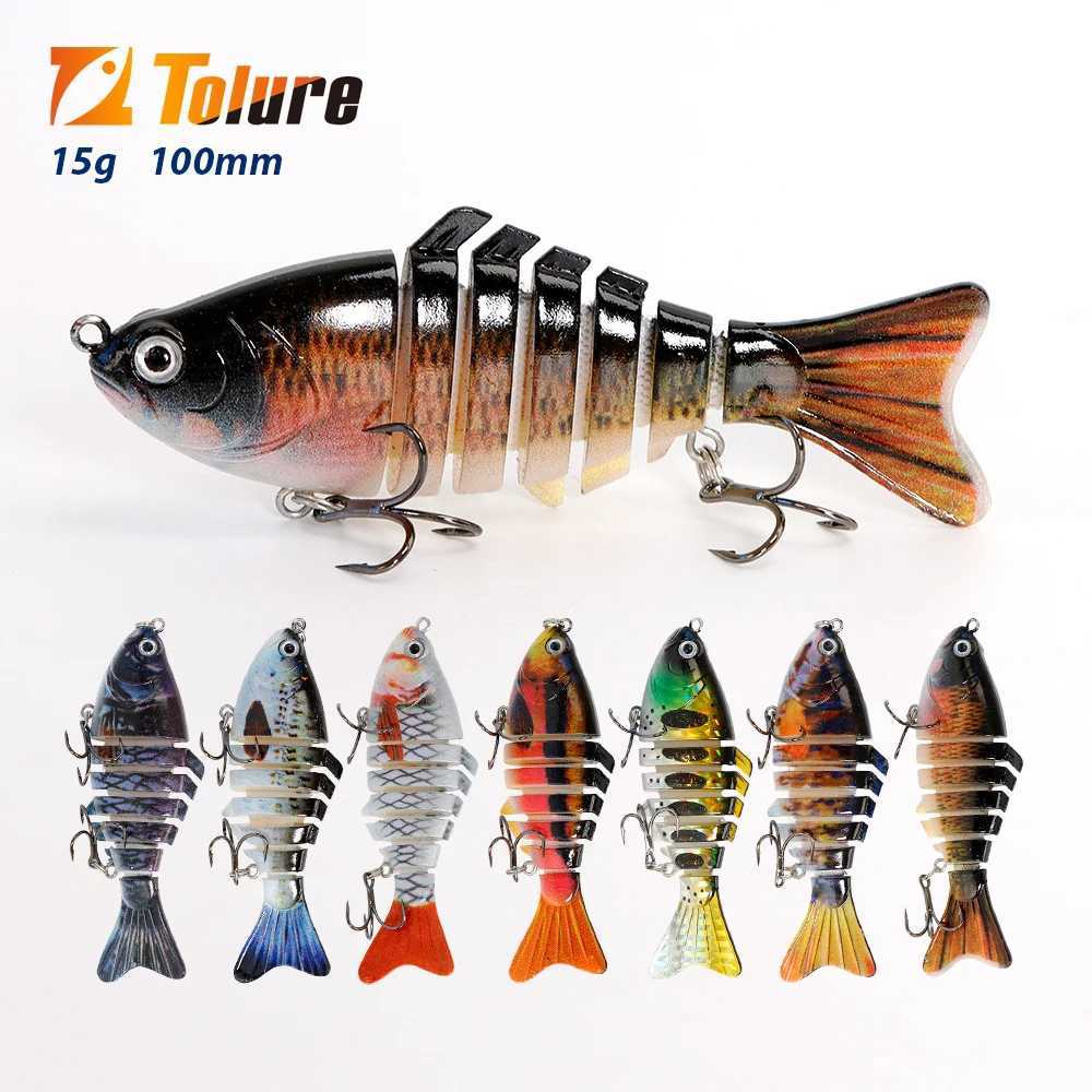 TOLU 15g/10cm Sinking Wobblers Fishing Lures Jointed Crankbait Swimbait 7 Segment Hard Artificial Bait For Fishing Tackle Lure Z250411