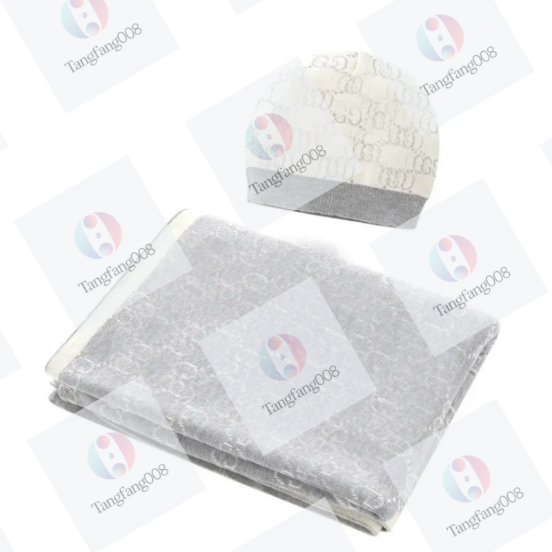 Warm & Breathable Infant Knitted Blanket - Customizable Letter Print, 100% Cotton for Year-Round Comfort