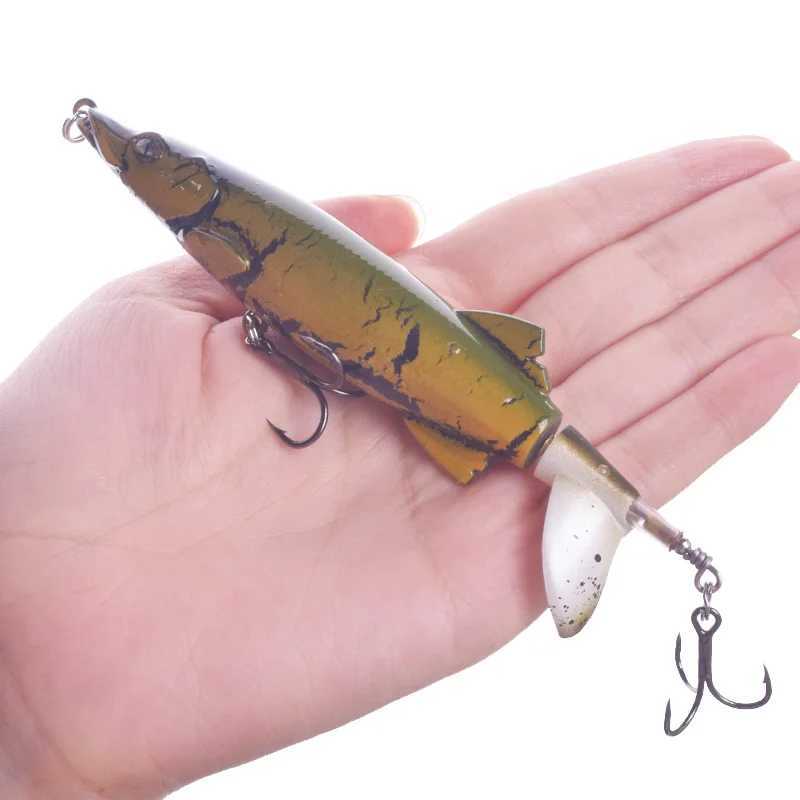 WDAIREN 13cm 16g With Topwater Fishing Lure Artificial Bait Hard Soft Rotating Tail Fishing Tackle Geer Z250411