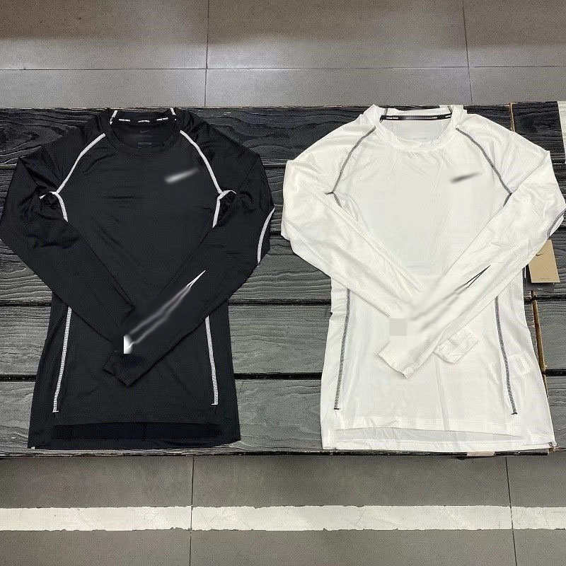 Designer Brand Mens Sports Compression Long-Sleeve T-Shirt High-Elasticity Quick-Dry Fitness Running Training Track Base Layer
